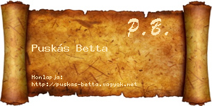 Puskás Betta névjegykártya